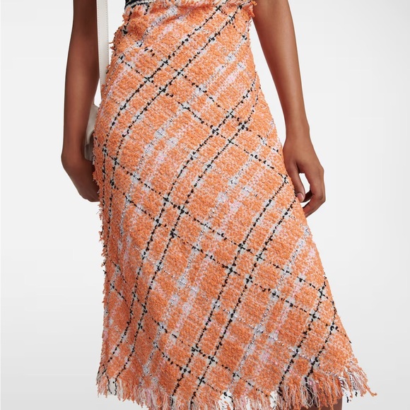 Marni Dress Tweed Striped Cotton Blend Midi Sz US 4 IT 40 - Picture 4 of 16